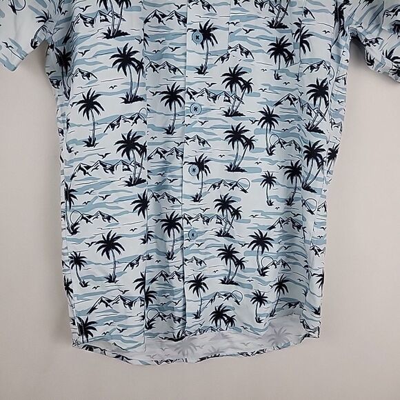 Dixxon Flannel Shirt Men XS Moorea Party Palm Tree Hawaiian Travel Lightweight - Picture 8 of 11